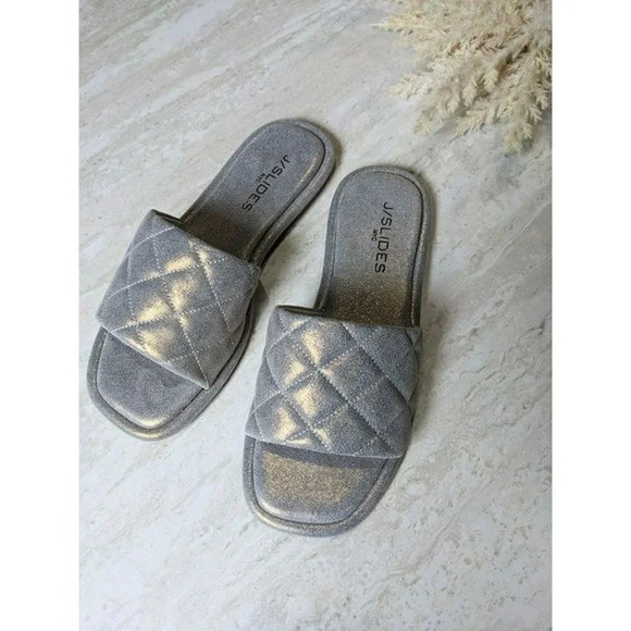 NIB J/Slides Yoel Women's Bronze Metallic Suede Sandals Size 6 M (MSRP $128) - Picture 2 of 6